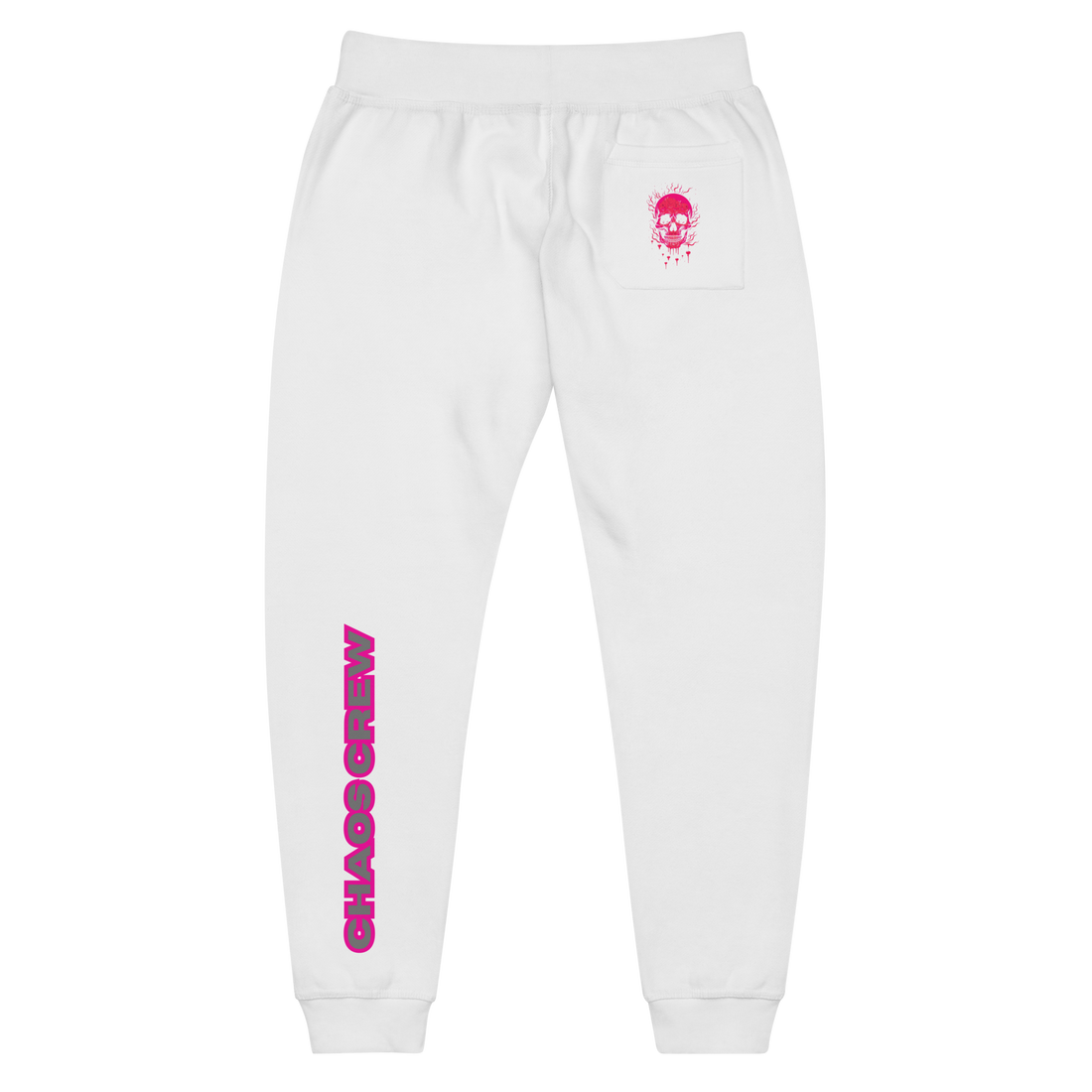 Chaos Crew Pink Skull Unisex fleece sweatpants