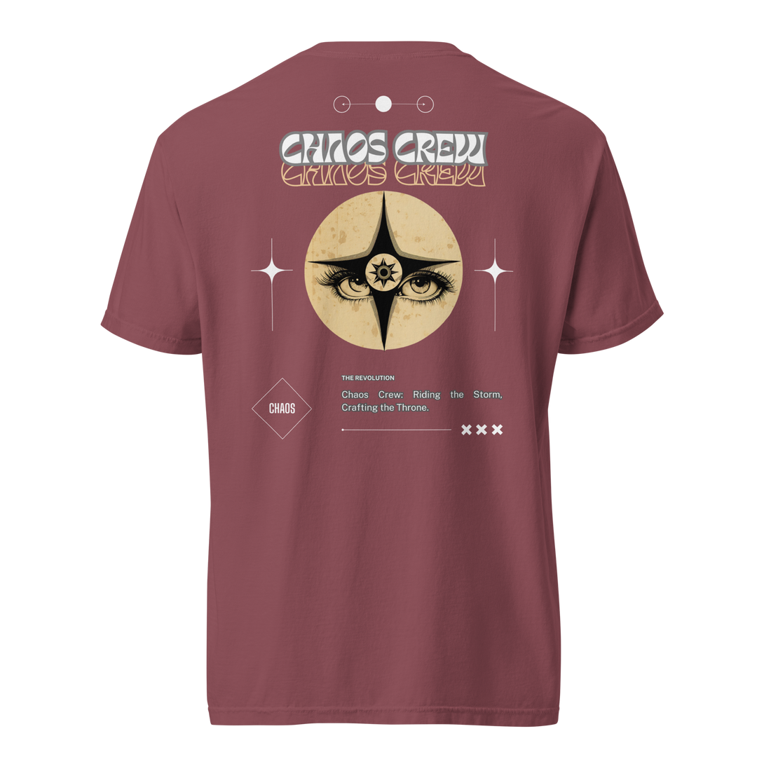 Chaos Crew Star Eyed - Unisex garment-dyed heavyweight t-shirt