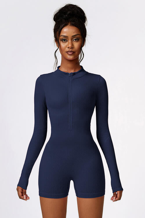 Slim & Fit Long Sleeve Active Romper