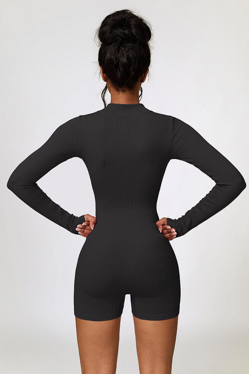 Slim & Fit Long Sleeve Active Romper